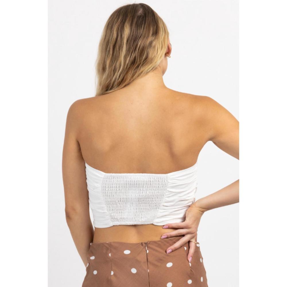 NEW DAY + MOON flirty ruffled tube top in white - Picture 4 of 4